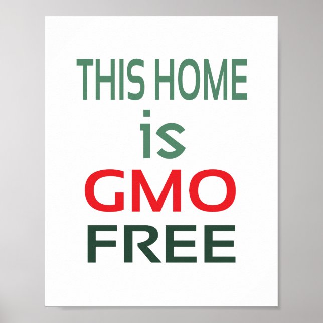 GMO Free (standard picture frame size) Poster (Front)
