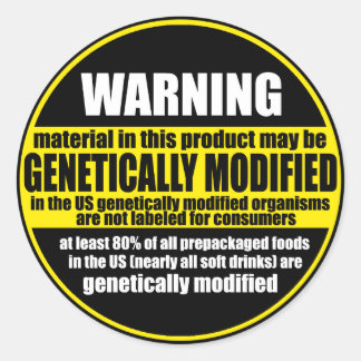 GMO (genetically modified organism) warning label