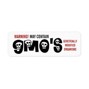 GMO Warning Label Return Address Label