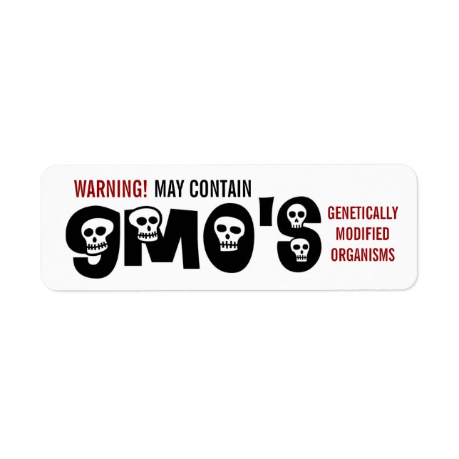 GMO Warning Label Return Address Label (Front)