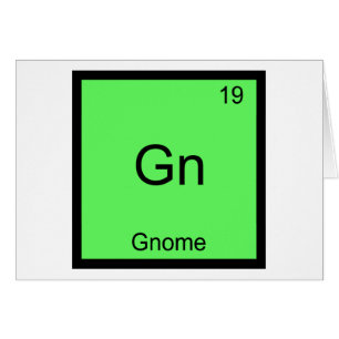 Gn - Gnome Chemistry Periodic Table Symbol