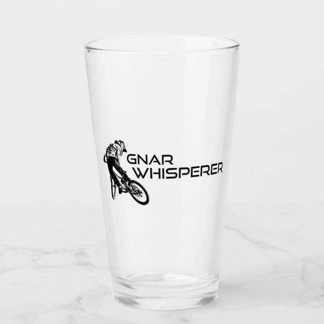 Gnar Whisperer Mountain Biking Glass (Front)