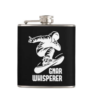 Gnar Whisperer Snowboarding Hip Flask