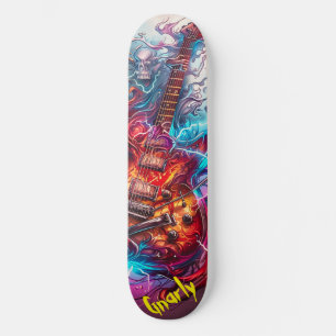 Gnarly electric guitar  skateboard