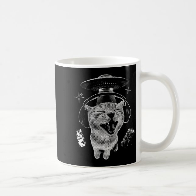 Gnarp Cat Silly Alien Cat Meme Brainrot Funny Meme Coffee Mug (Right)
