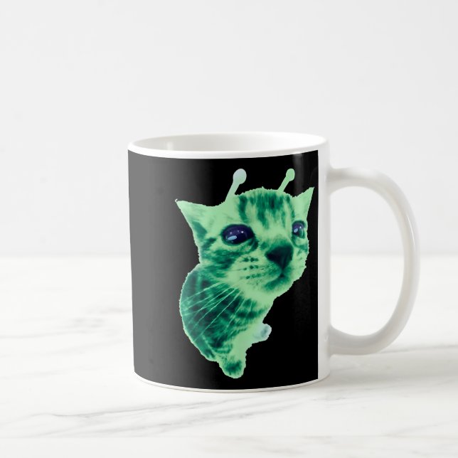 Gnarp Cat Silly Alien Cat Meme Brainrot Meme Funny Coffee Mug (Right)