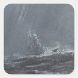 Gneisenau Storm in the North Sea 1940. 2006 Square Sticker