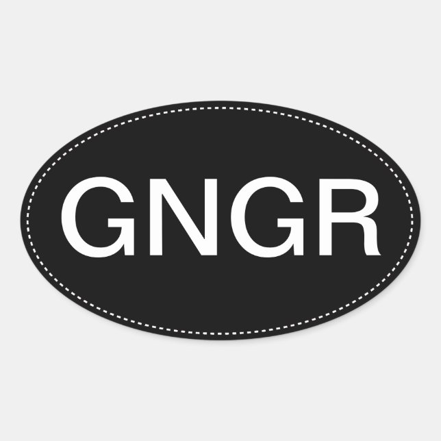 GNGR Ginger Oval Bumper Sticker (Front)