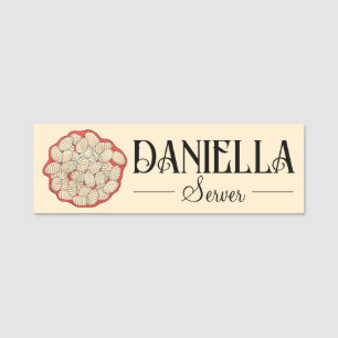 Gnocchi Italian American Restaurant Food Dumplings Name Tag