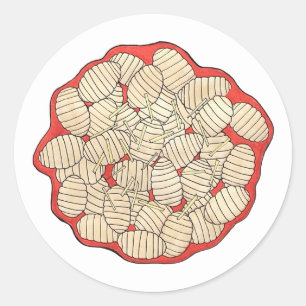 Gnocchi Italian Cuisine Food Potato Dumpling Pasta Classic Round Sticker