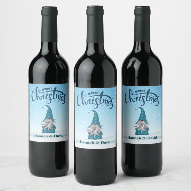 Gnom In Blue Suit Wine Label (Bottles)