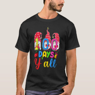 Gnome 100 Days Of School Three Gnomies Teacher Stu T-Shirt