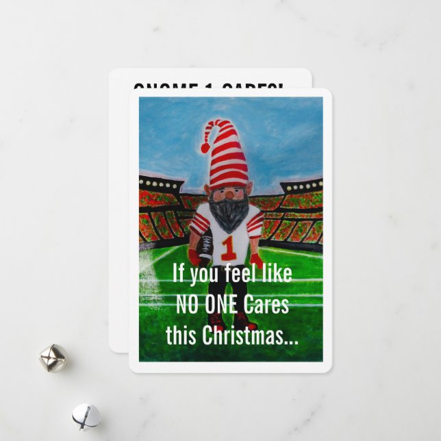 GNOME 1 Christmas Card Funny (Front/Back In Situ)