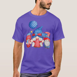 Gnome 4th Of July American Flag God Bless America T-Shirt