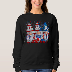 Gnome   4th Of July Gnomes Patriotic American Flag Sweatshirt