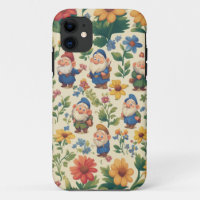 Gnome a flower pattern design