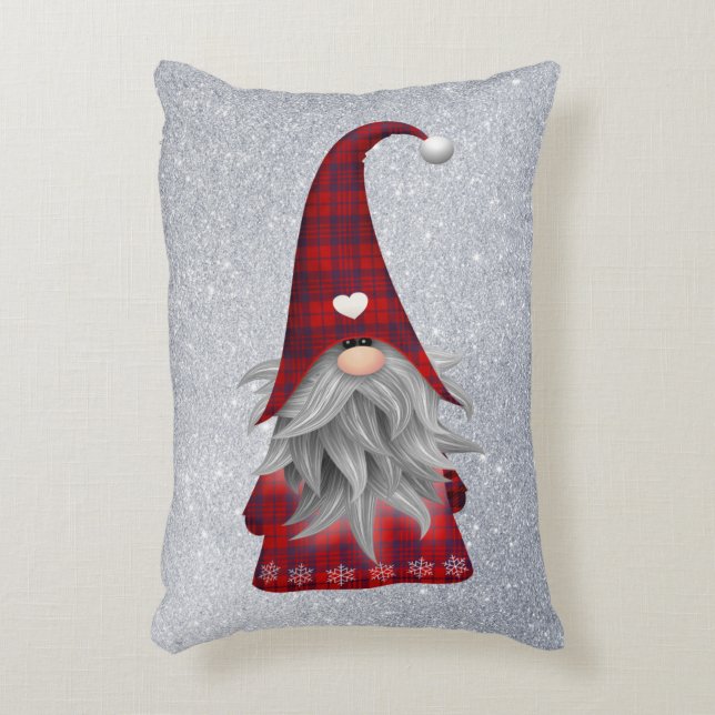 Gnome Accent Throw Pillow (Front(Vertical))