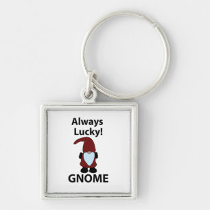 Gnome Always Lucky Gnome Key Ring