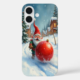 Gnome and Christmas Bauble, Author Natasha Us iPhone 16 Case