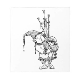 Gnome and His Bagpipes Notepad