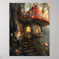 Gnome and mushroom house design