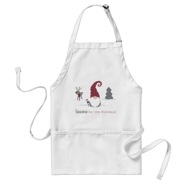 Gnome and reindeer Scandinavian Tomte design Standard Apron (Front)