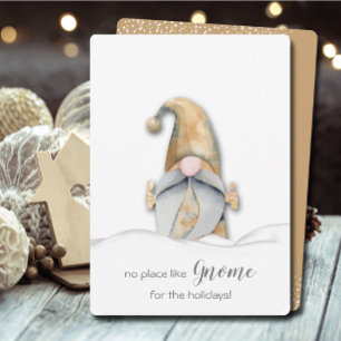 Gnome and Snow Holiday Card