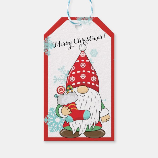 Gnome and Stocking Gift Tags (Front)