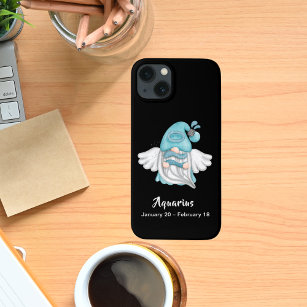 Gnome Aquarius Astrology Sign Angel iPhone 15 Mini Case