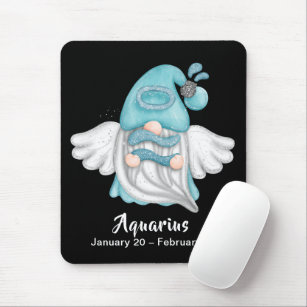 Gnome Aquarius Astrology Sign Angel Mouse Pad