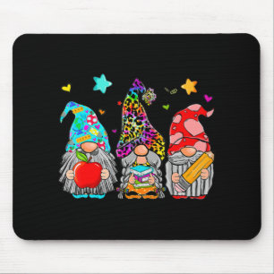 Gnome Back To School Teacher Student First Day Cla Mouse Pad