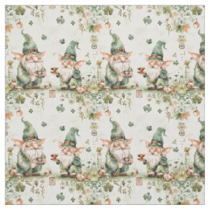 Gnome Barista St. Patrick Green Coffee Fabric