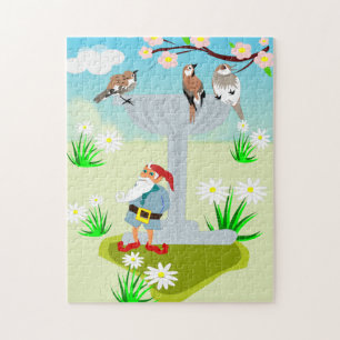 Gnome & Bird Bath Puzzle