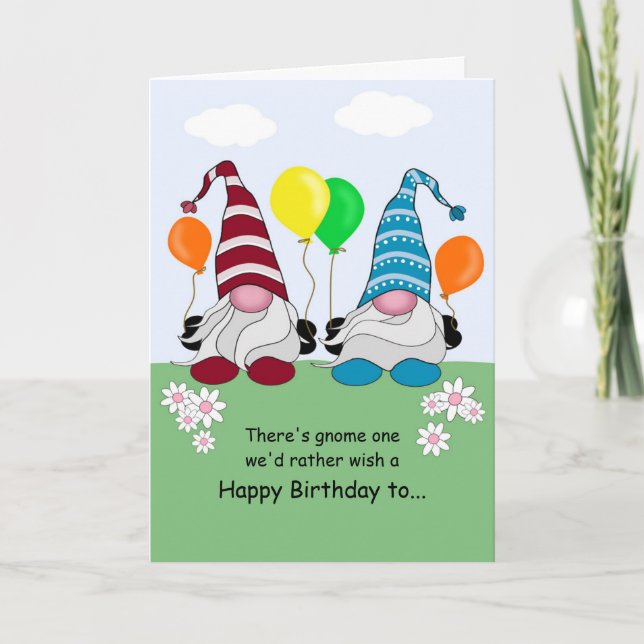 Gnome Birthday Card (Front)