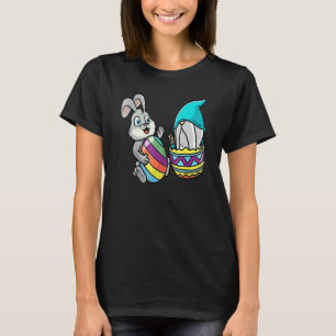 Gnome Bunny Easter Egg Hare Rabbit Dwarf Colourful T-Shirt