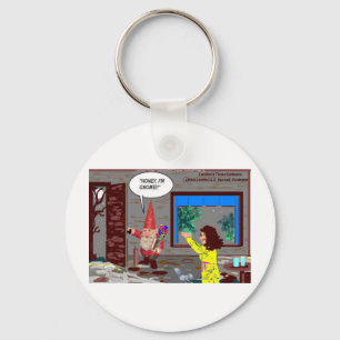 Gnome Cartoon Funny Gifts Tees Mugs Cards Etc Key Ring