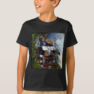Gnome cat with sledgehammer and lamp goes to work	 T-Shirt