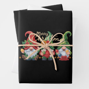 Gnome Christmas Gnomes Merry Christmas Xmas Wrapping Paper Sheet