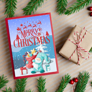 Gnome Christmas Greeting Card