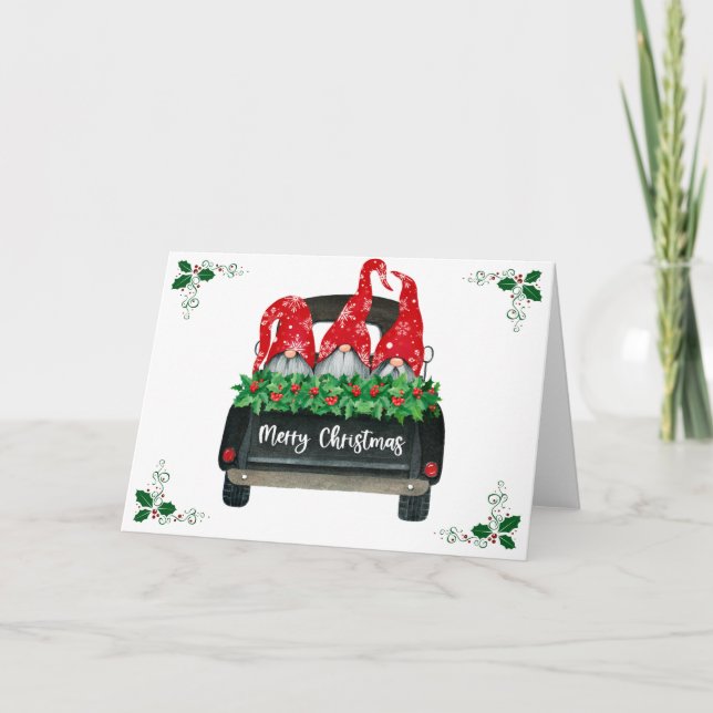 Gnome Christmas Holiday Card (Front)