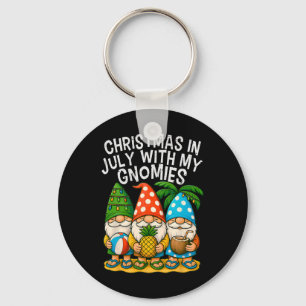 Gnome Christmas In July With My Gnomies Summer Vac Key Ring