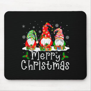 Gnome Christmas Lights Matching Family Gnome Merry Mouse Pad
