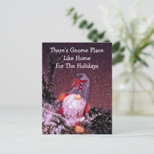 Gnome Christmas New Home For The Holidays Cute Announcement Postcard