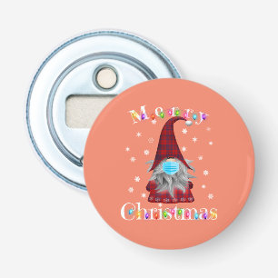 Gnome Christmas Pajamas Face Mask - Garden Gnome Bottle Opener