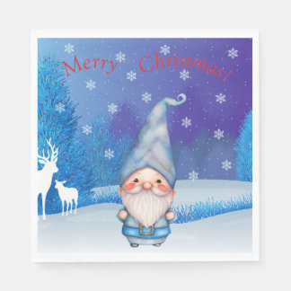 Gnome Christmas Paper Napkin