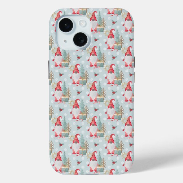 Gnome Christmas Pattern Case-Mate iPhone Case (Back)