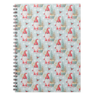 Gnome Christmas Pattern Notebook