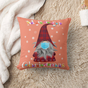 Gnome Christmas Pyjamas Face Mask - Garden Gnome Cushion