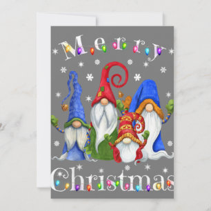 Gnome Christmas Pyjamas - Garden Gnome Merry Chris Invitation