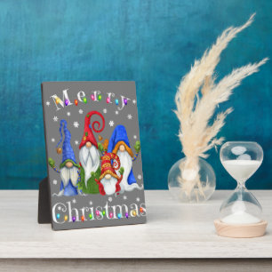 Gnome Christmas Pyjamas - Garden Gnome Merry Chris Plaque